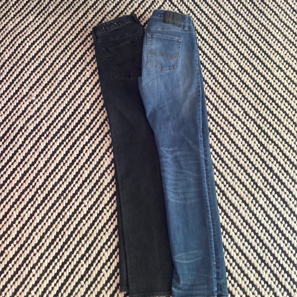 American Eagle Outfitters Straight Jeans — Blue and Black Pair